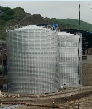 万年粮食钢板仓的安装全过程不用热焊接